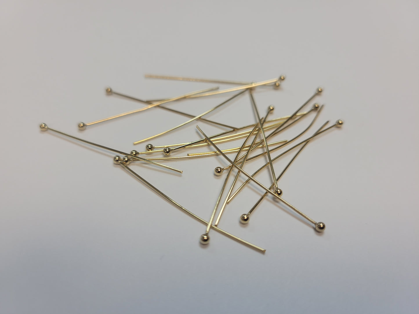 Clou à tête ronde en acier inoxydable plaqué or 24K (40mm) (Paquet de 20)