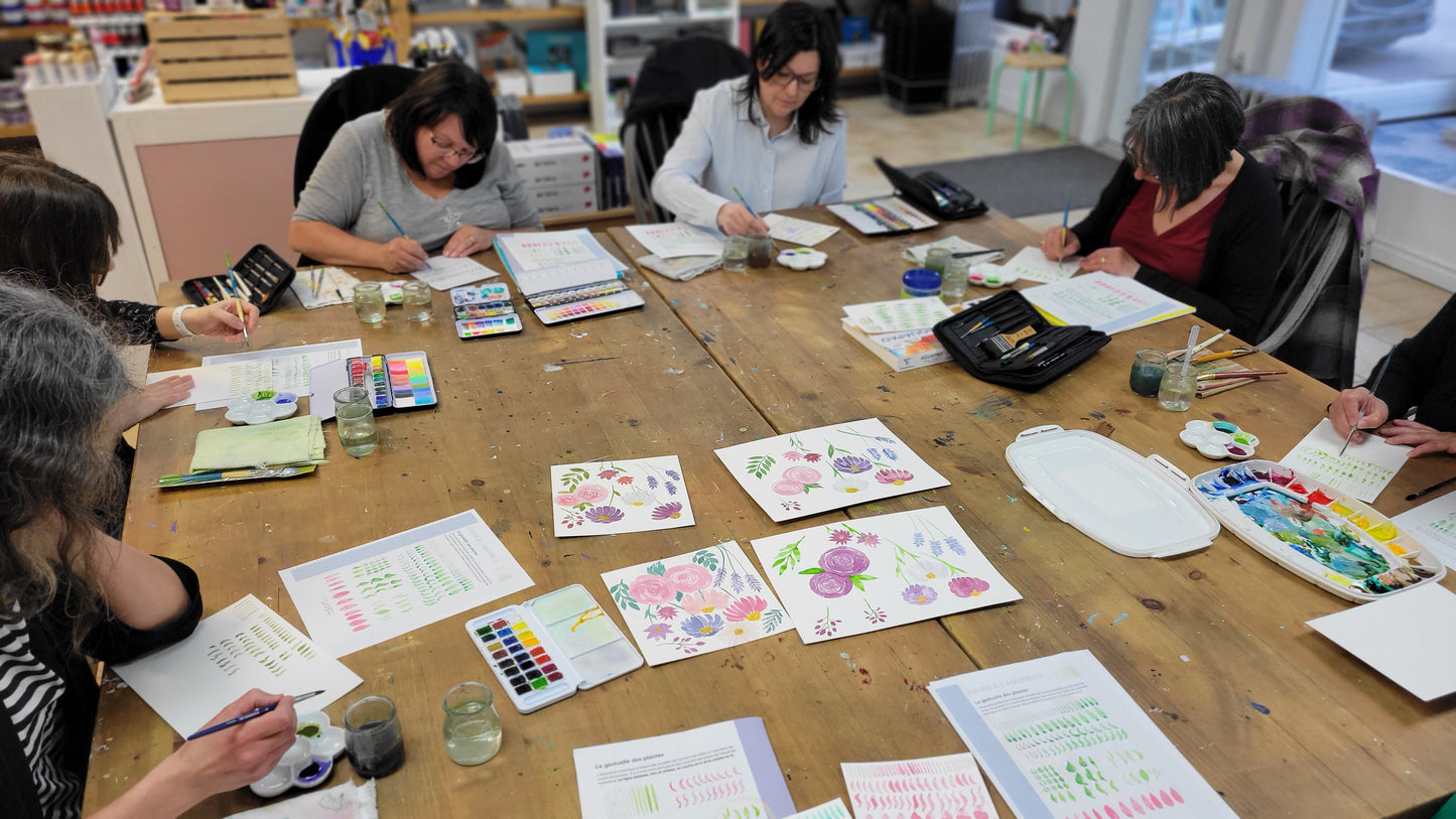 Cours d'aquarelle débutant/intermédiaire avec Josée Landry