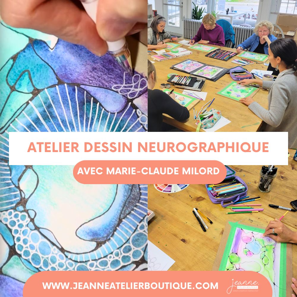 Atelier de dessin Neurographique - Aquarelle et dessin au trait pour soulager le stress