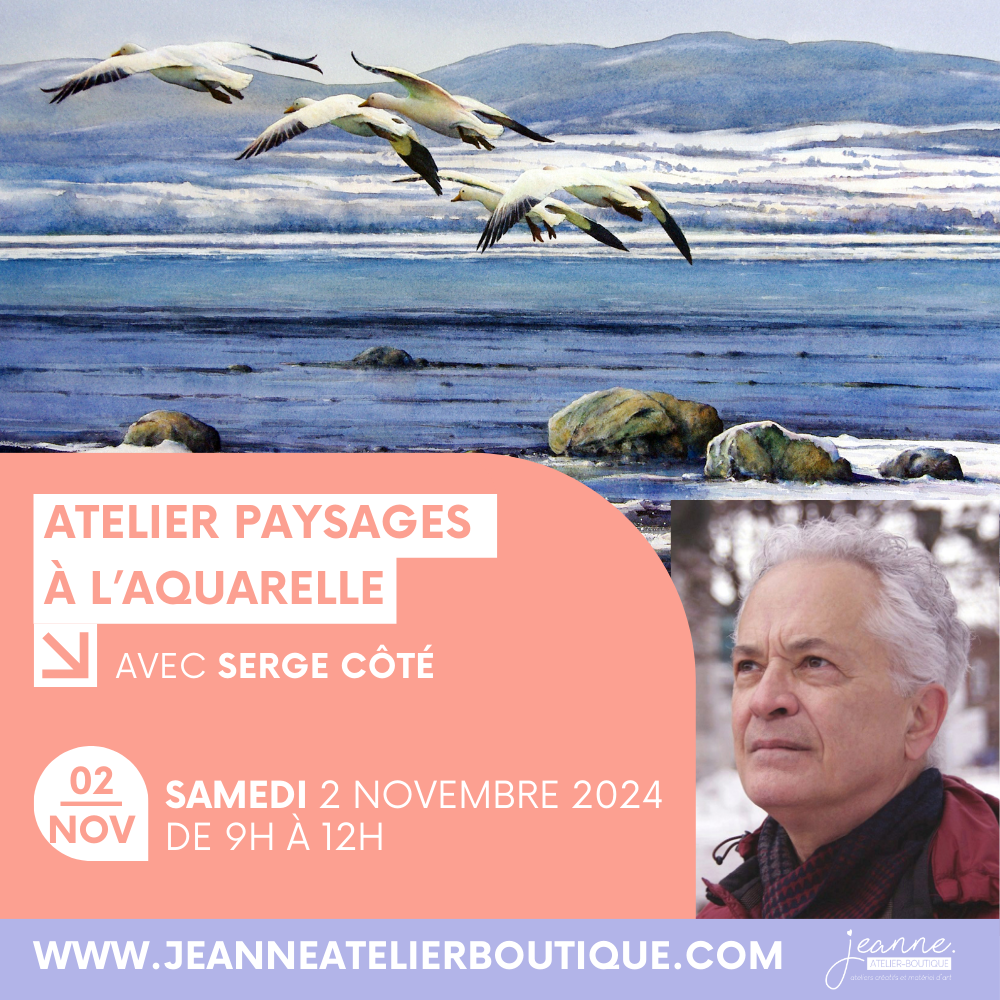 Atelier de paysages à l'aquarelle avec Serge Côté