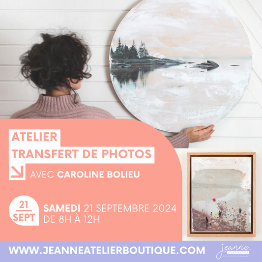 Atelier d'initiation au transfert photo avec Caroline Bolieu