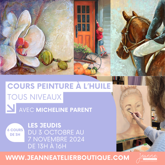 Cours de peinture à l'huile avec Micheline Parent **ANNULÉ**