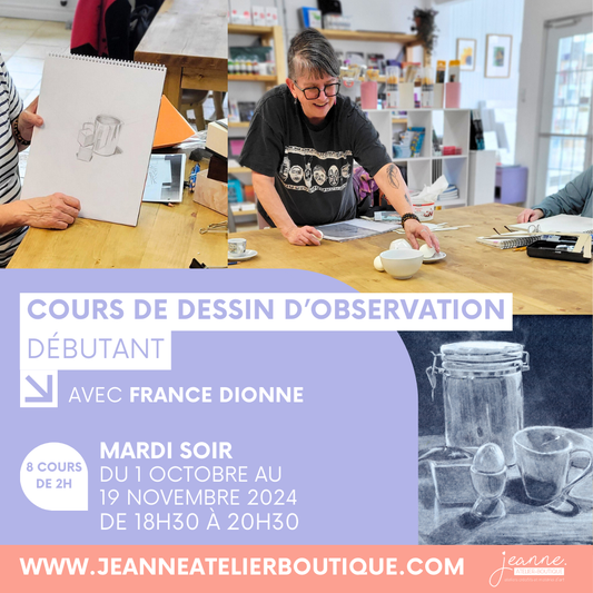 Cours de dessin d'observation (débutant, 12 ans et +)  Mardi SOIR 18h30 à 20h30 **ANNULÉ**