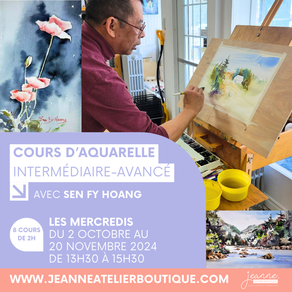 Cours d'aquarelle intermédiaire/avancé avec Sen Fy Hoang **ANNULÉ**