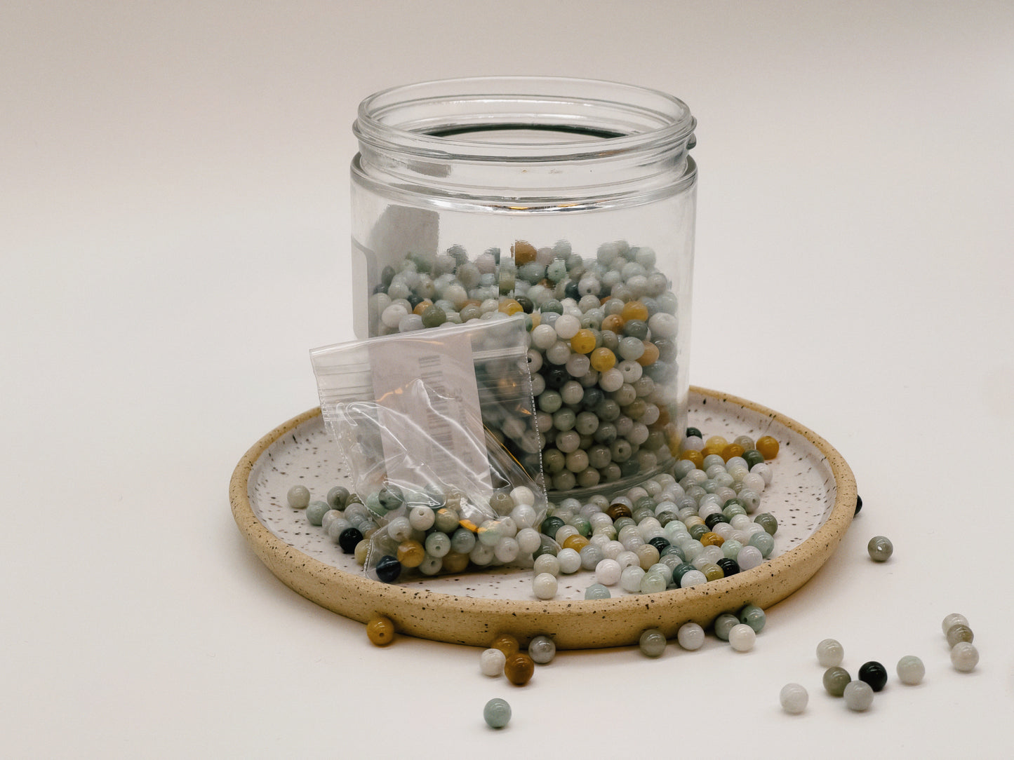 Perles de Jadéite - 6 mm (Paquet de 50)
