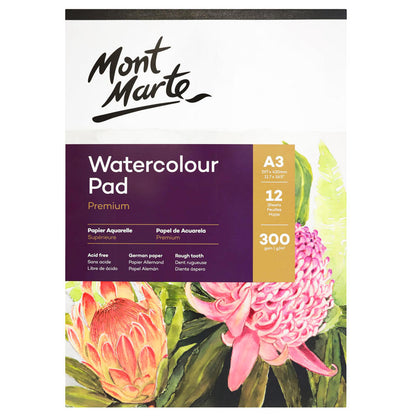 MONT MARTE Bloc de papier pour aquarelle 300g - 12 pages