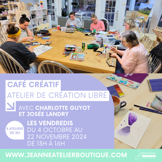 Atelier de création libre - Session de cafés-créatifs - Vendredi PM 13h à 16h **ANNULÉ**