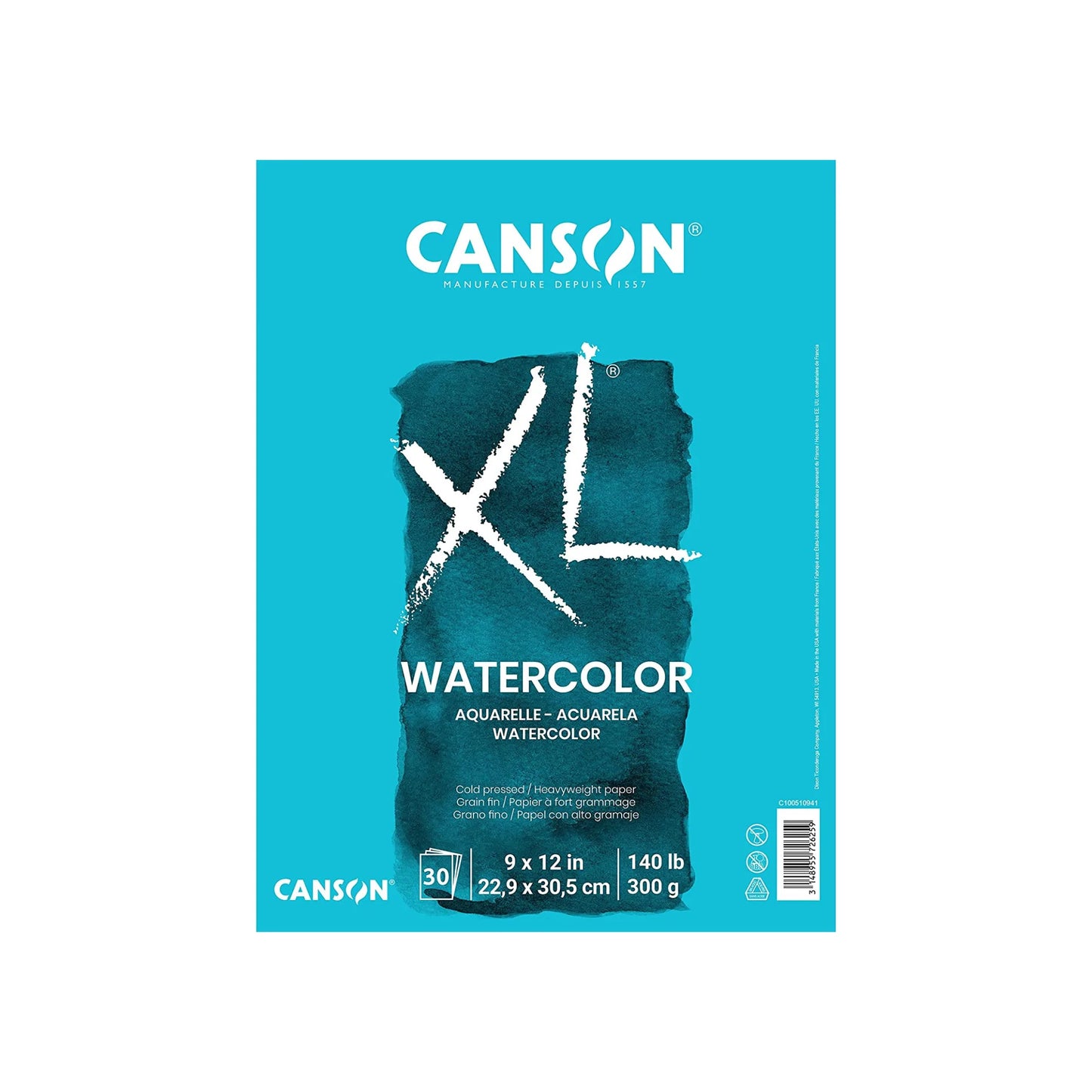 Tablette de papier aquarelle - Canson XL