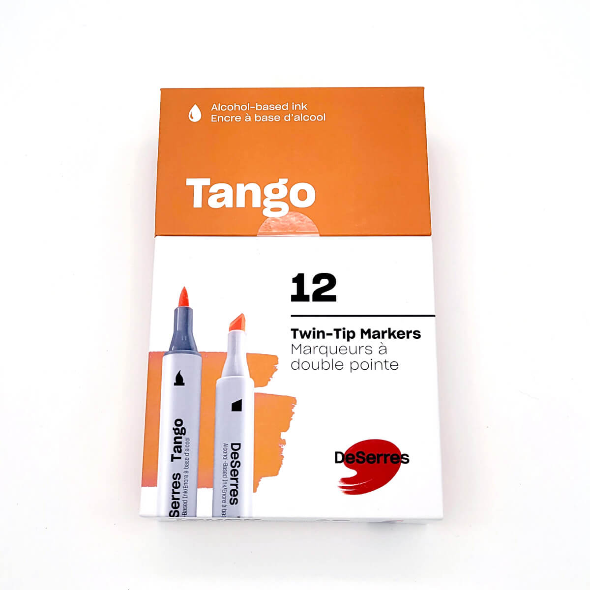 Ensemble de marqueurs à double pointe Tango, couleurs assorties - pointe biseautée et pinceau