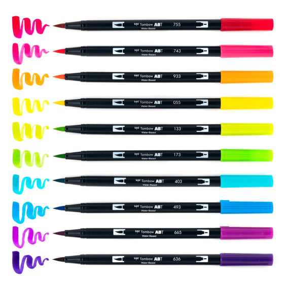 Ensemble de 10 feutres Tombow Dual Brush